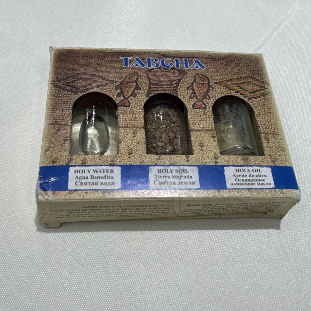3 in 1 Holy Land Collection Holy Jordan River Water, Jerusalem Soil, Bethlehem O